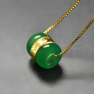 گرنبند عقیق و طلا